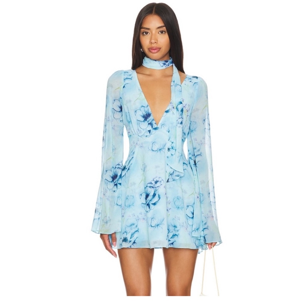 Danielle Guizio wrap around mini dress